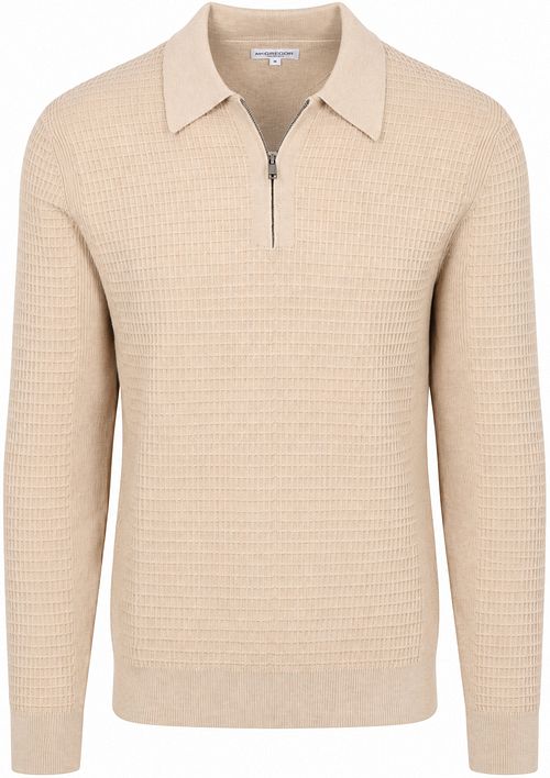 McGregor Half Zip Polo Shirt Knitted Structure Sand