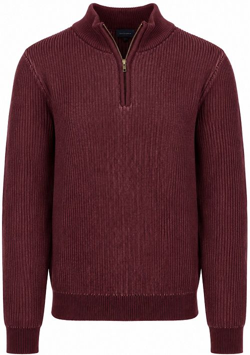 Suitable Bico Halv Zip Genser Burgundy