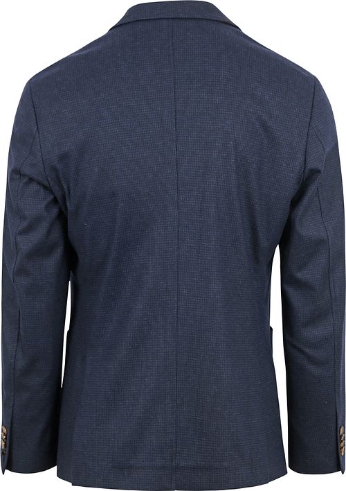 Suitable Colbert Berømmelse Hønsegårdsmønster Marineblå Product / Achterkant