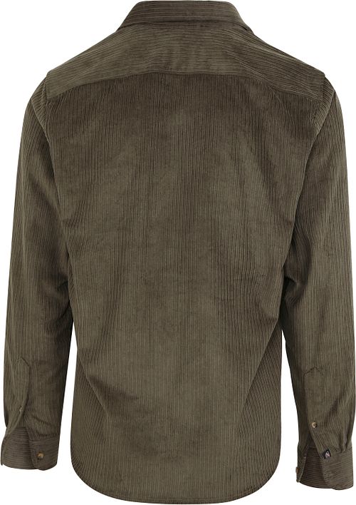 Suitable Overshirt Corduroy Donkergroen Product / Achterkant