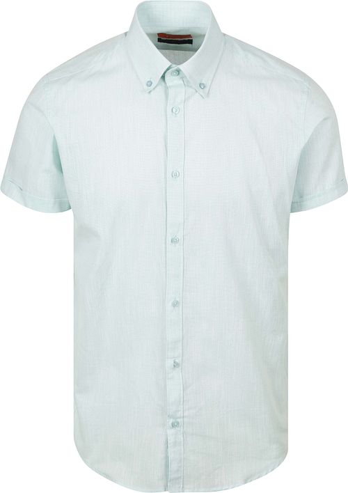 Suitable Short Sleeves Shirt Cotton Slub Light Green Product