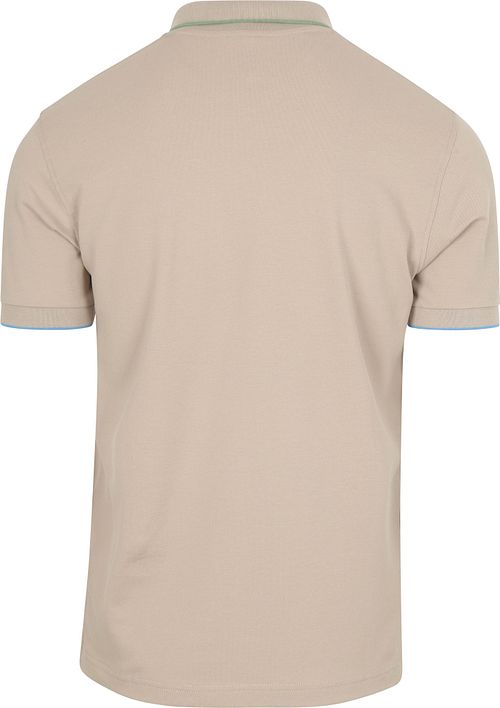 Sun68 Poloshirt Small Stripe Collar Greige Product / Achterkant