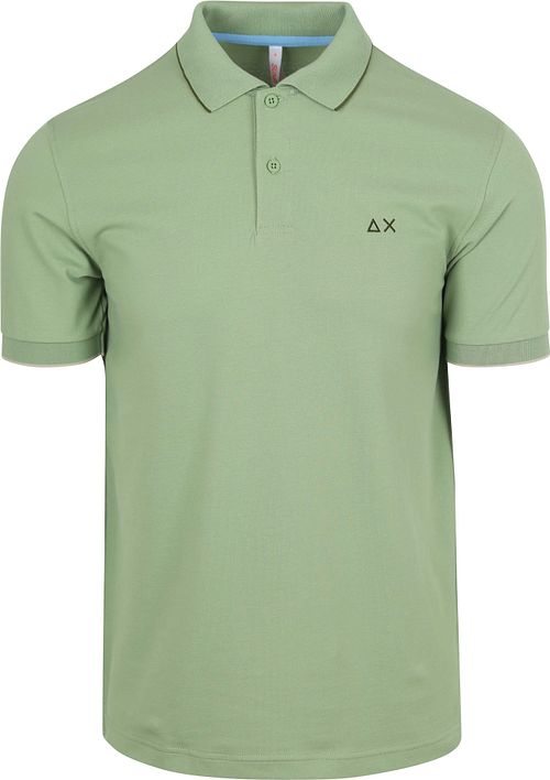 Sun68 Poloshirt Small Stripe Collar Lichtgroen Product