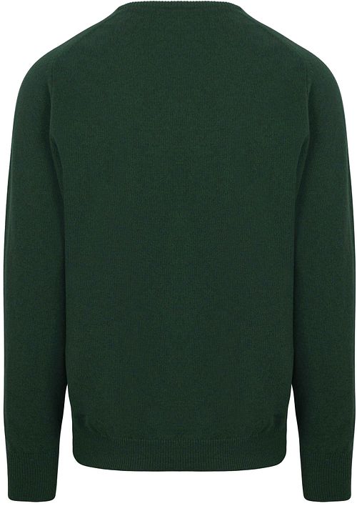 William Lockie Col-V Agneline Vert Foncé Tartan Product / Achterkant