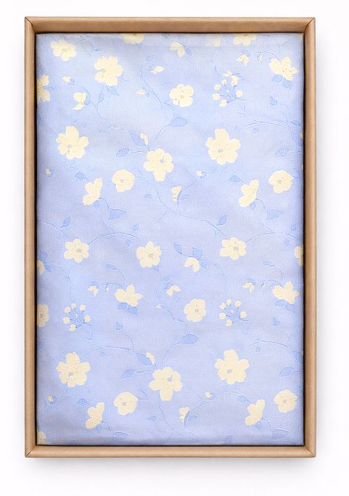 Suitable Pochette de Costume Soie Fleurs beige Product