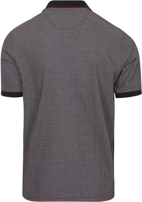 Casa Moda Polo Print Grå Multi Product / Achterkant