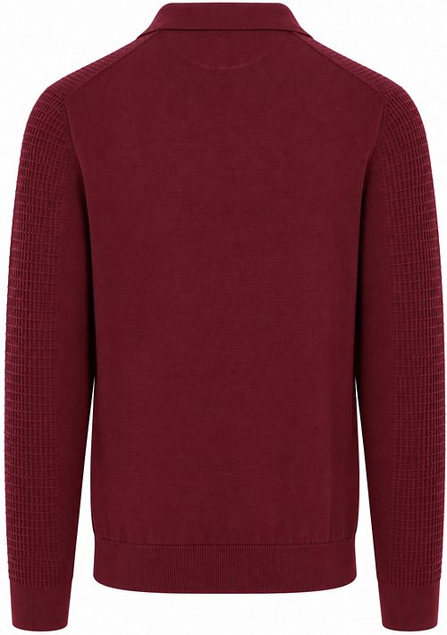 McGregor Half-zip Polo shirt Knitted Structure Burgundy