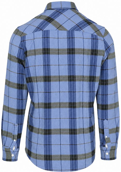 NZA Shirt BD Waihi Flannel Check Ink Blue