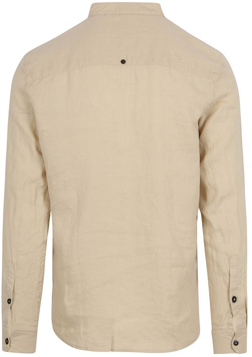 No Excess Chemise en Lin Beige Product / Achterkant