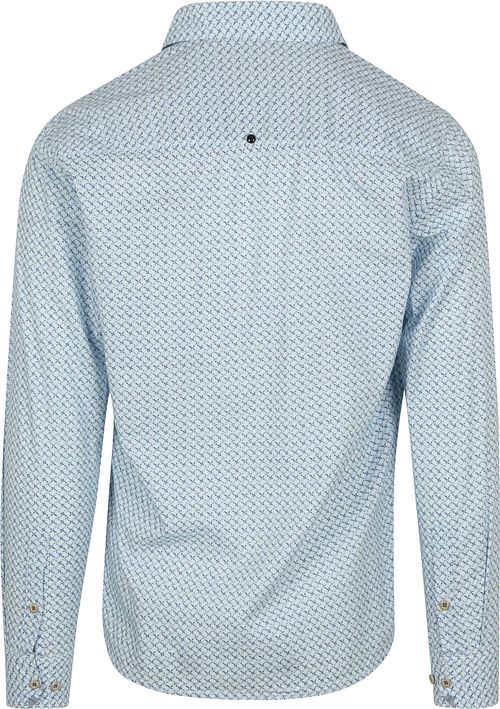 No Excess Chemise Impression Bleu Clair Product / Achterkant