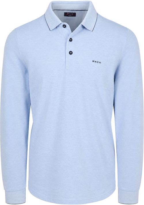 NZA Longsleeve Polo Hamton Piqué Blauw
