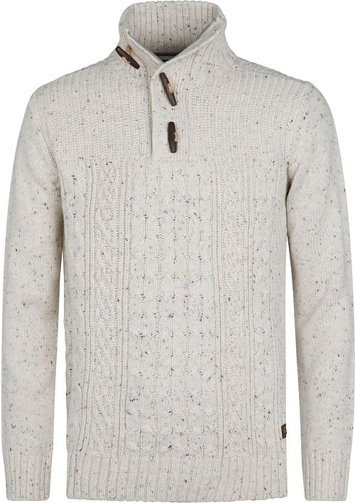 Petrol Kabeltrui Half Zip Diomede Ecru Product