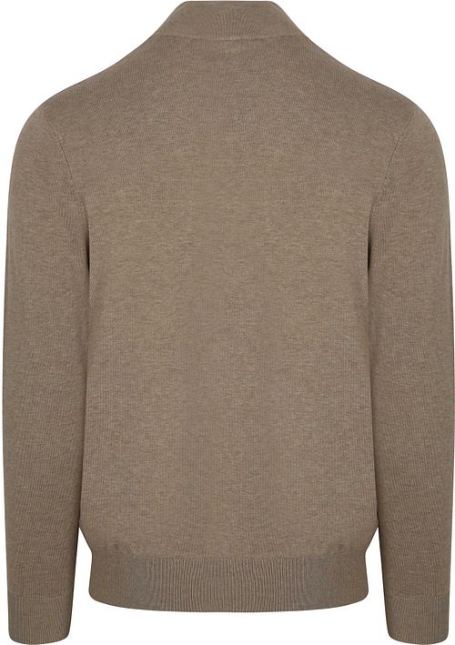 Jersey half zip de lujo Profuomo en beige Product / Achterkant