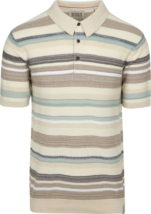 Scotch And Soda Strikket Polo Beige Product