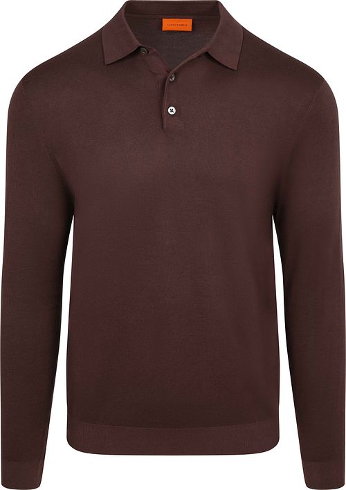 Suitable Compact Cotton poloshirt Burgundy Product