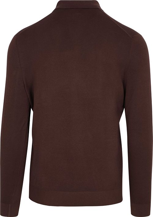 Suitable Compact Cotton poloshirt Burgundy Product / Achterkant