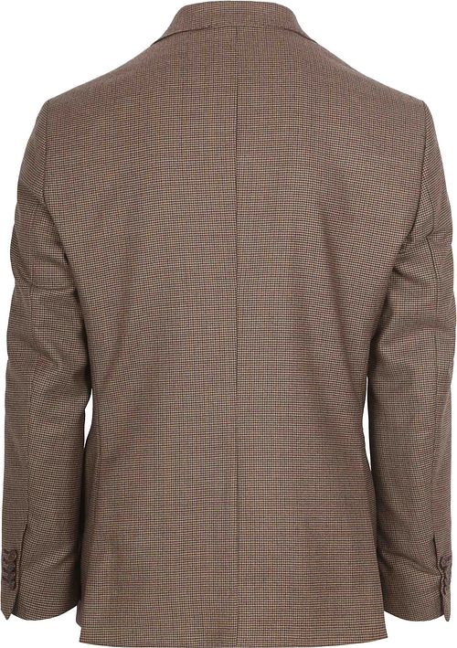 Suitable Pied De Poule Colbert Laine Marron Product / Achterkant