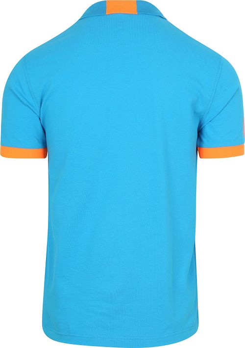 Sun68 Poloshirt Logo Fluo Blau Product / Achterkant