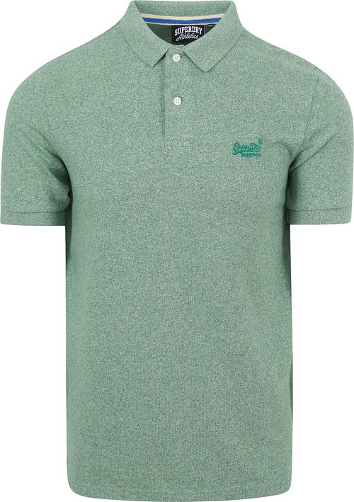 Superdry Piqué Poloshirt Melange Grün Product