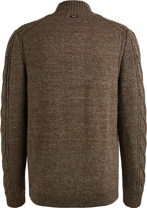 Vanguard Cardigan Structure Wool Blend Brown Product / Achterkant