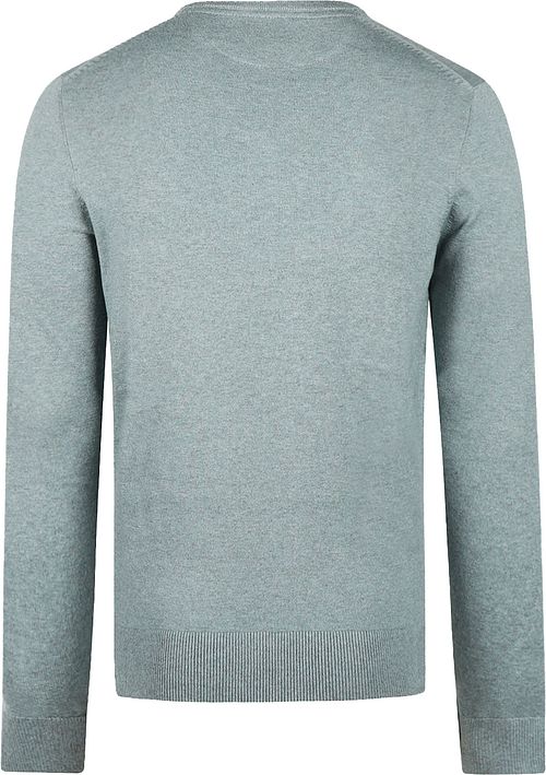 McGregor sweter z domieszką wełny merino, dekolt V, szałwiowa zieleń Product / Achterkant