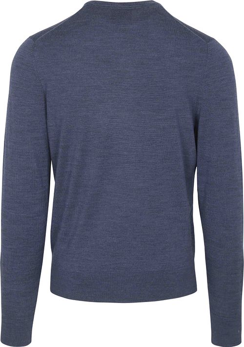 Suitable Merino Pullover Denim Blauw Product / Achterkant