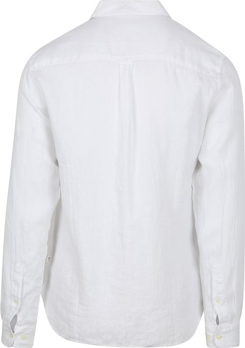 Camicia in lino bianca KnowledgeCotton Apparel Product / Achterkant