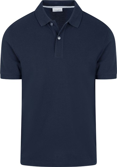 Koszulka polo piqué Profuomo w kolorze granatowym Product
