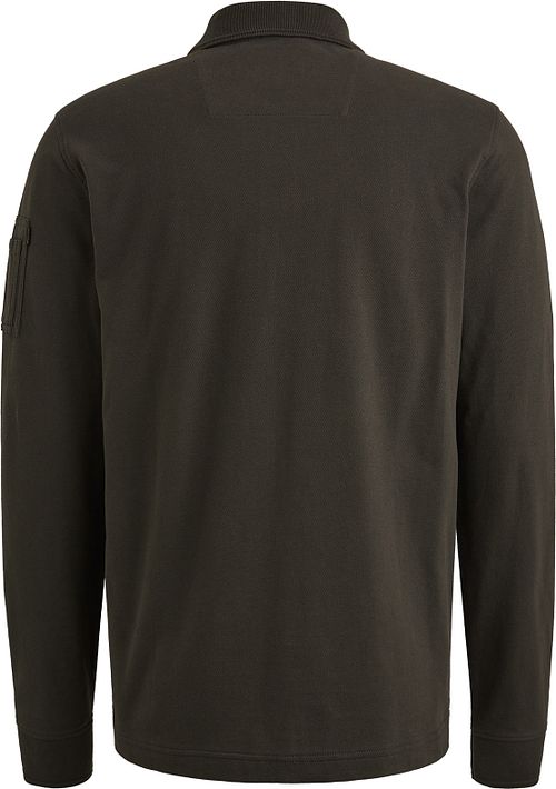 PME Legend American Classic Langærmet Poloshirt Beluga Product / Achterkant