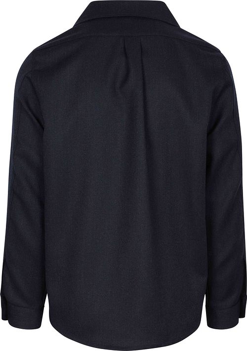 Profuomo Hemdjacke Wolle Mouliné Marine