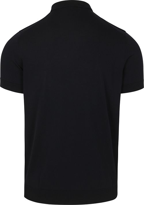 Suitable Stickad Tröja Med Halv Dragkedja Navy Product / Achterkant