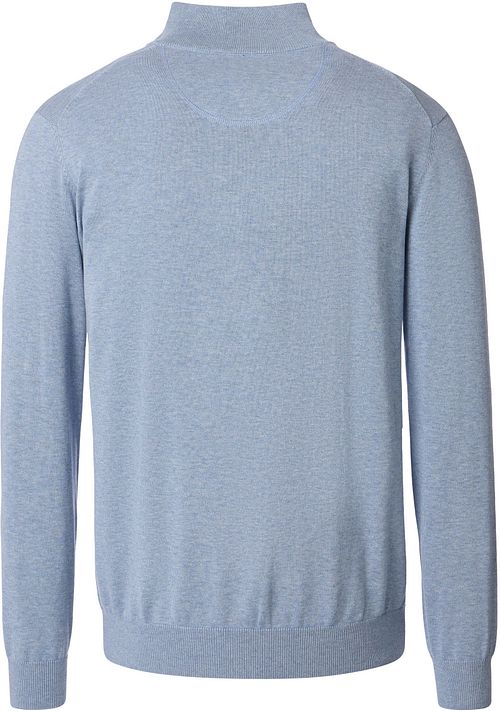 CASAMODA Halfzip Genser Solid Lyseblå Product / Achterkant