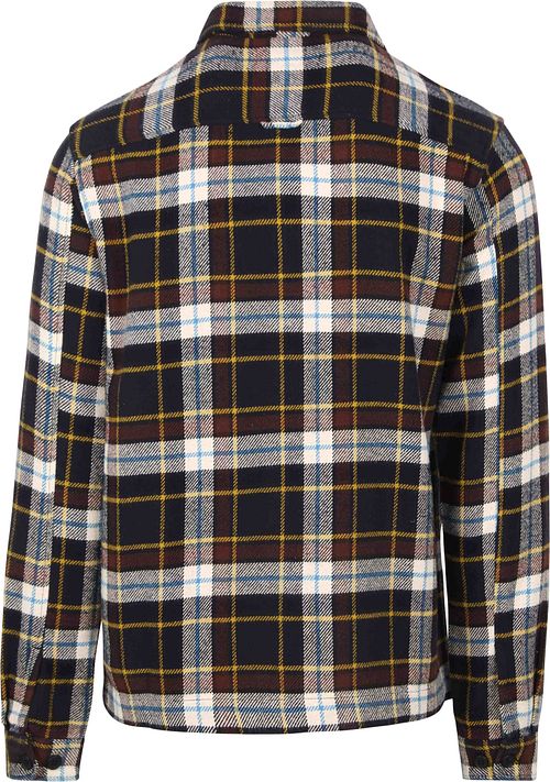 KnowledgeCotton Apparel Overshirt de cuadros azul marino Product / Achterkant