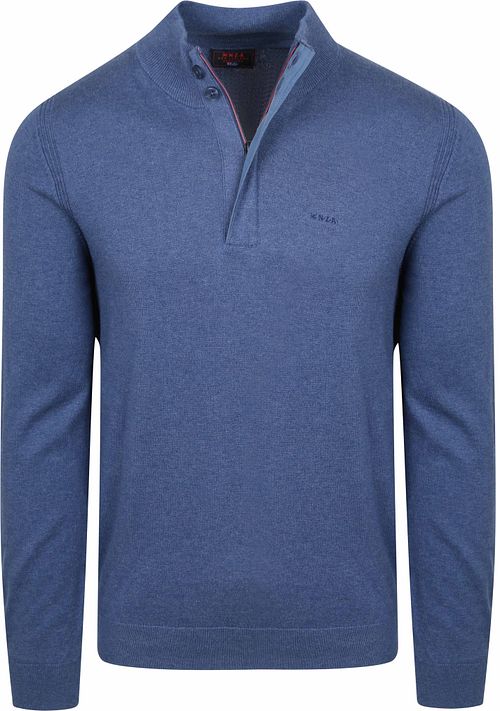 NZA Akar Jersey Half Zip Melange Spring Blue Product