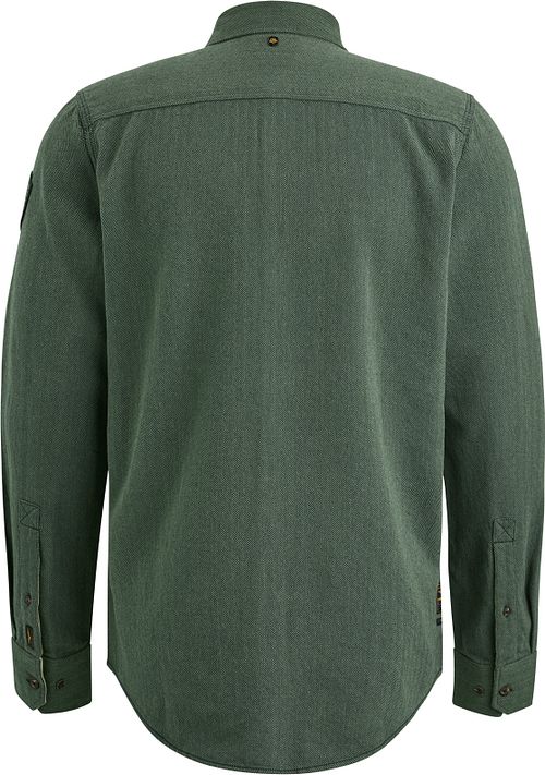 PME Legend Overhemd Flanel Herringbone Groen Product / Achterkant