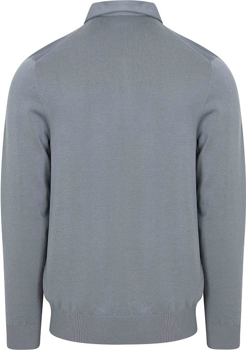 Profuomo Longsleeve Polo Luxury Basic Bleu