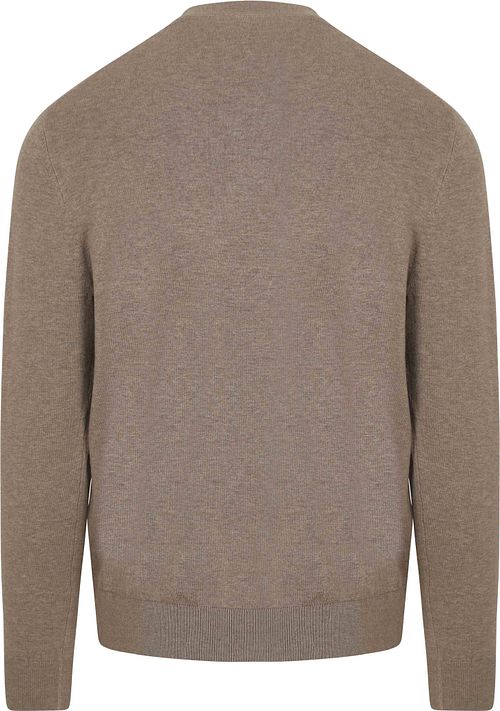 Profuomo Pullover Luxury Basic Taupe Product / Achterkant