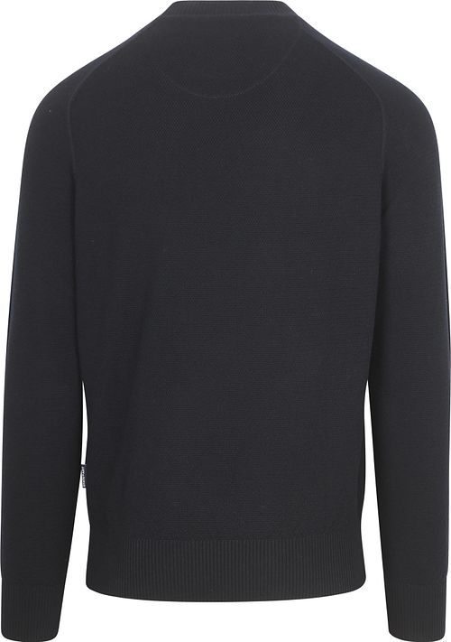 State Of Art Genser Strukturert Marineblå Product / Achterkant