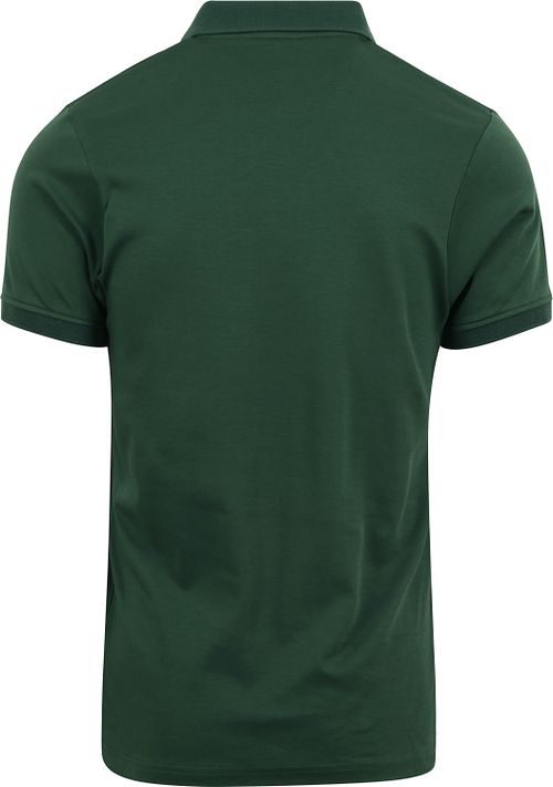 Suitable Liquid Polo w kolorze ciemnozielonym Product / Achterkant