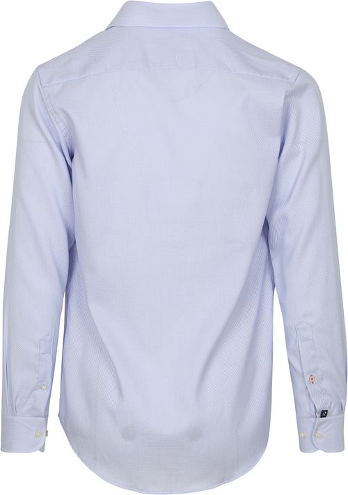 Suitable Skjorte Jacquard Luxe Lyseblå Product / Achterkant