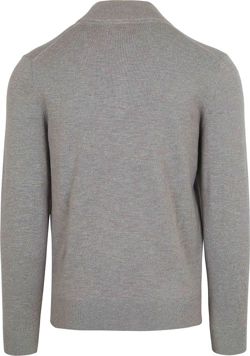 Suitable Slub Yarn Half Zip Trøje Grå Product / Achterkant