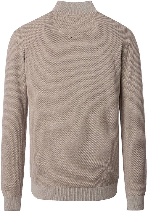 CASAMODA Sweter Half Zip Structure Beige Product / Achterkant