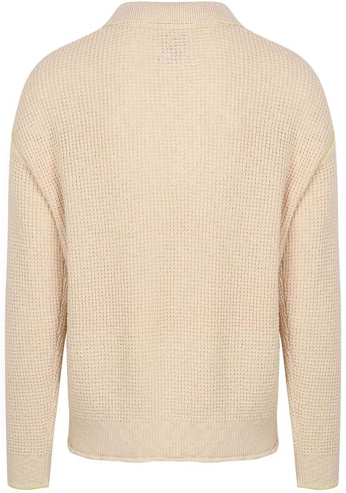 Bluza Scotch and Soda w splocie waflowym z opuszczonymi ramionami, długi model w kolo Product / Achterkant