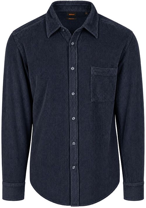BOSS Relegant Overhemd Corduroy Navy Product