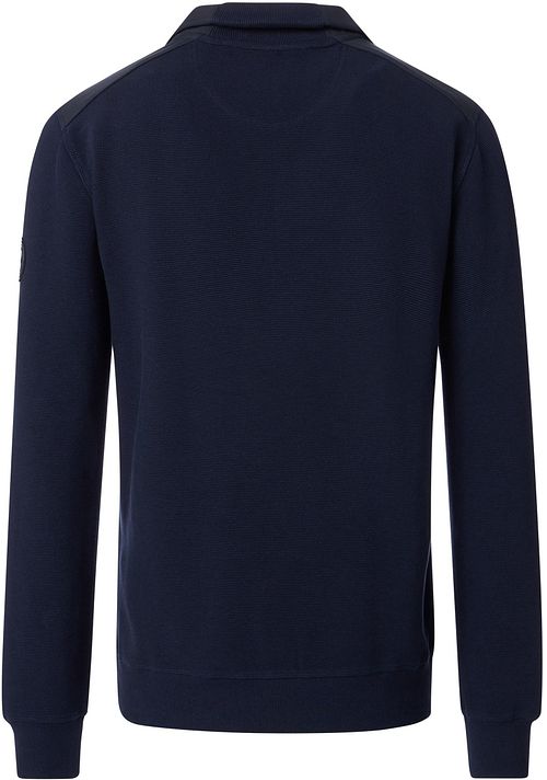 CASAMODA Pull Demi-Zip Sweat Marine Product / Achterkant