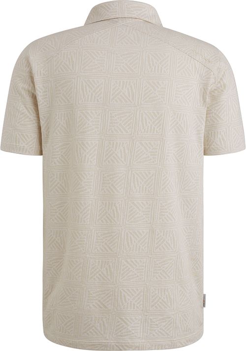 Cast Iron Polo Jacquard Print Ecru Product / Achterkant