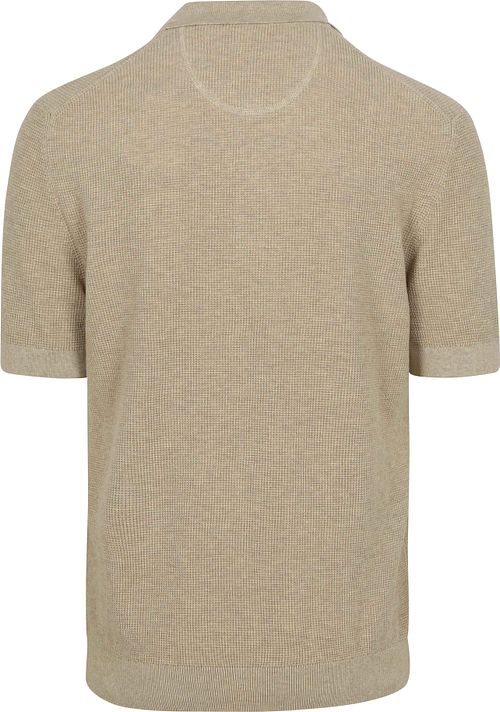 Gant Knitted Poloshirt Beige Product / Achterkant