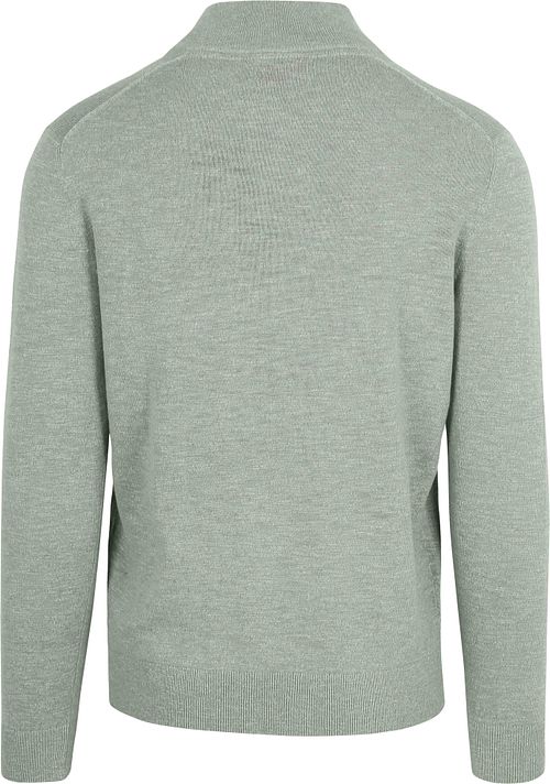 Jersey Suitable Slub Yarn Half Zip verde Product / Achterkant