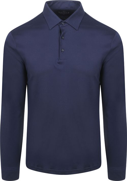 Koszulka polo Desoto Essential z długim rękawem w kolorze granatowym Product