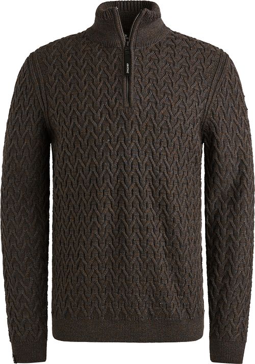 Maglione Vanguard Half Zip in lana marrone Product